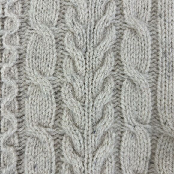 Duluth Trading Co Cream Cable Knit Crewneck Sweater - Picture 3 of 8